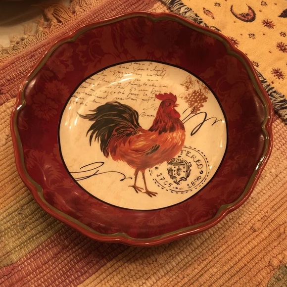 Certified International Rooster Pasta Serving Bowl - Pamela Gladding - Picture 1 of 2